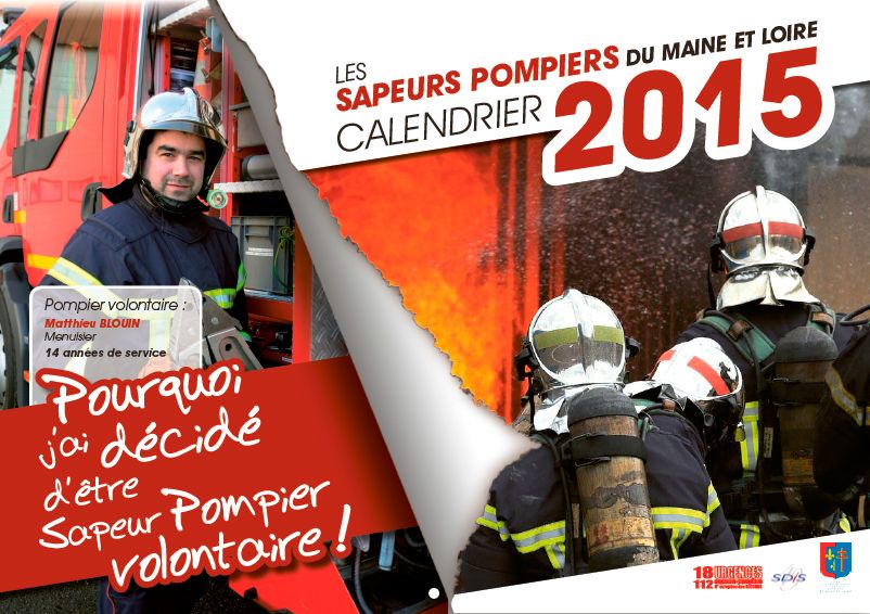 Couverture calendrier des pompiers
