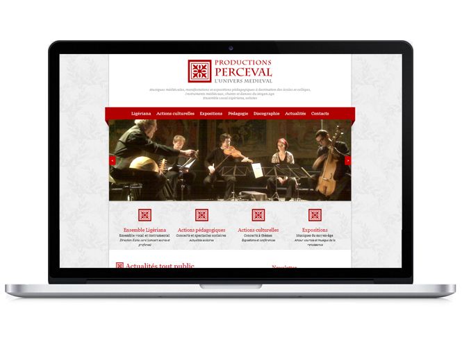 Site web version portable Productions Perceval