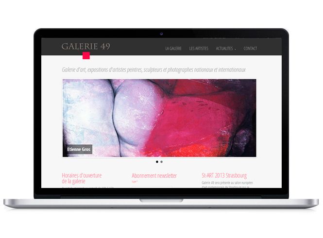 Site web Galerie 49 version portable